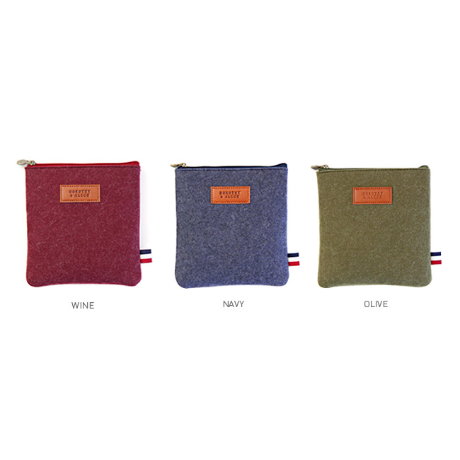 Minibus Dorothy and alice felt zipper pouch XS - fallindesign