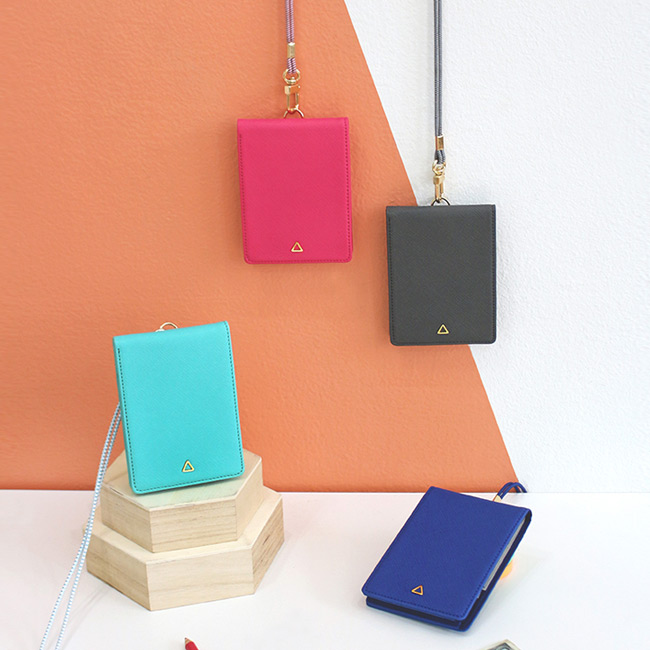 Indigo The Prism slim card wallet with neck strap
