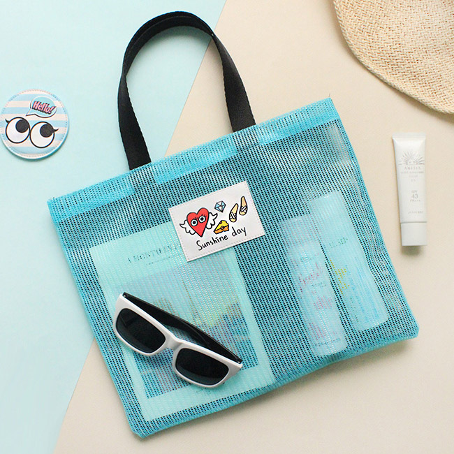 Afternoon Hello sunshine day small mesh tote bag