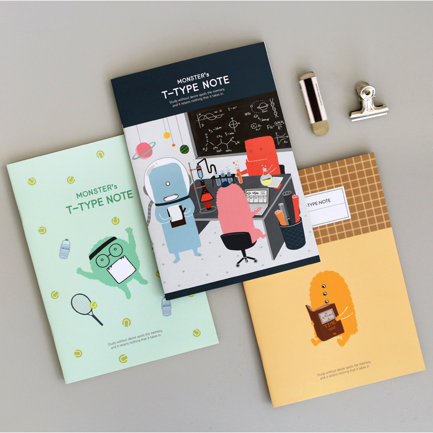 Indigo Monster illustration t-type notebook