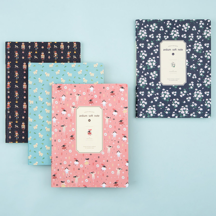 Colorful pattern xlarge soft lined notebook