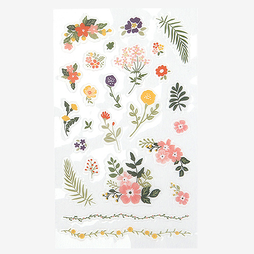 Daily transparent clear deco sticker - Flower