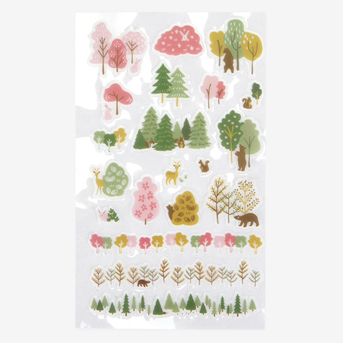 Daily transparent clear deco sticker - Forest