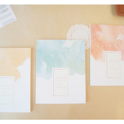 Watercolor lined notebook
