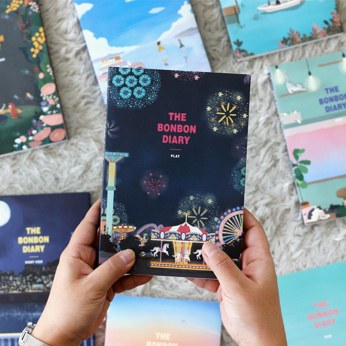 The Bon Bon illustration undated weekly diary scheduler
