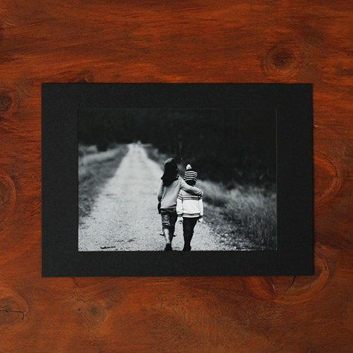 Square 5X7 black paper photo frame set of 15 sheets