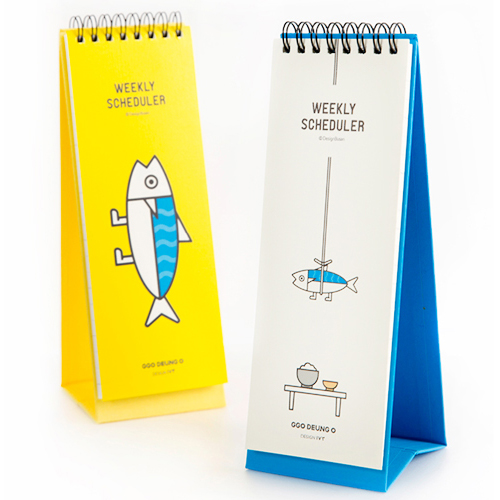 Ggo deung o spiral undated weekly desk scheduler note