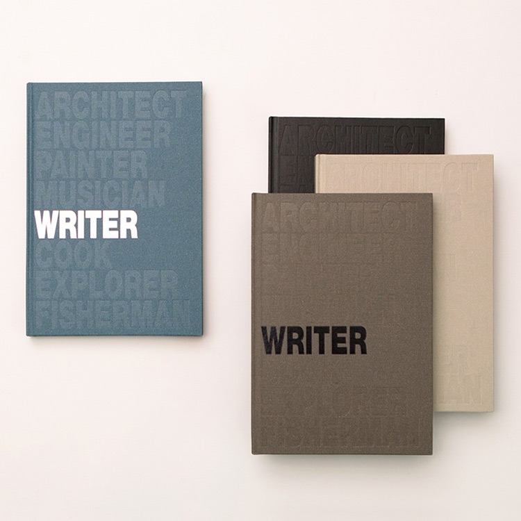 Writer hardcover plain and lined notebook