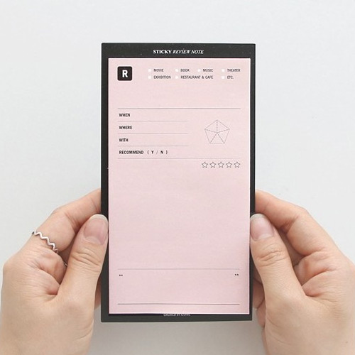 Review note sticky notepad