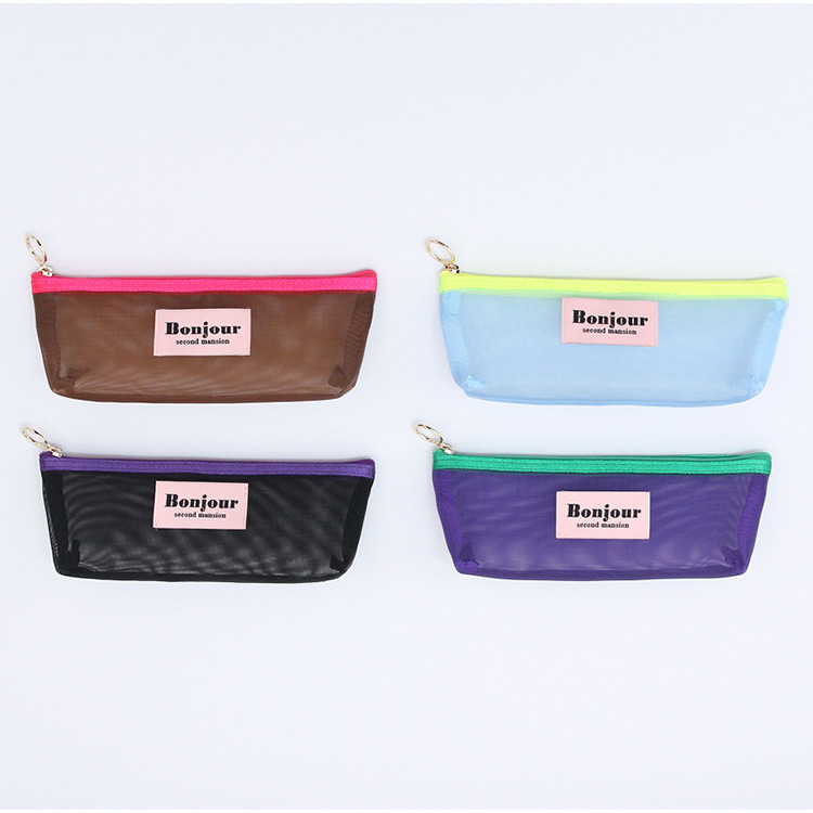 Bonjour mesh multi zipper pouch