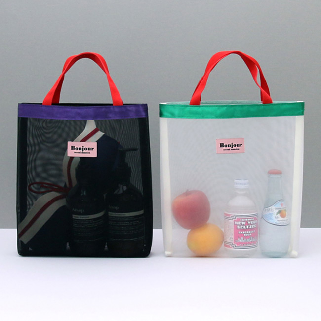 Bonjour daily mesh tote bag