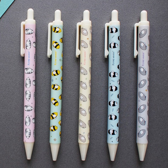 Flying Waikiki pattern knock black ink 0.38 mm ballpoint pen