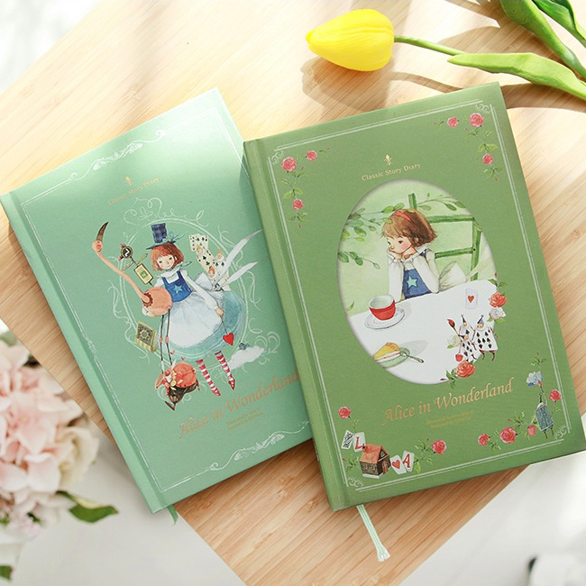 Alice in wonderland hardcover dateless daily diary planner
