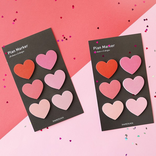 Heart small sticky notes memo notepad for planner