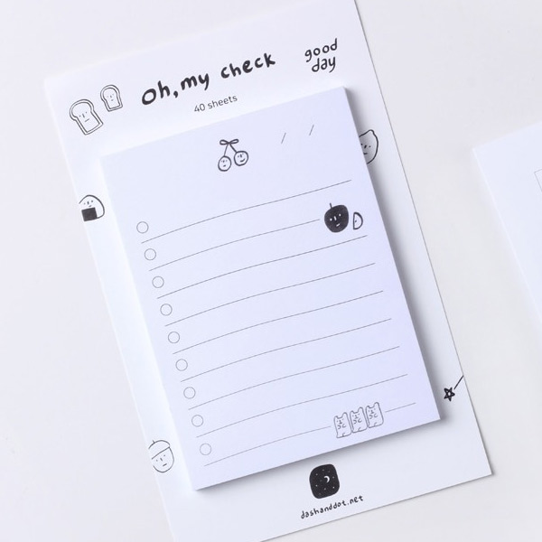 Oh my sticky checklist memo notepad