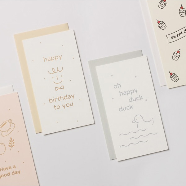 Foil accent message card with envelope