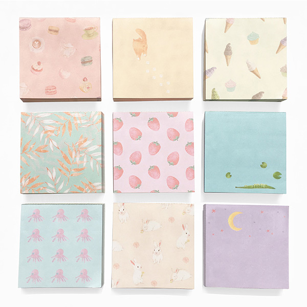 Vintage and cute illustration memo writing notepad