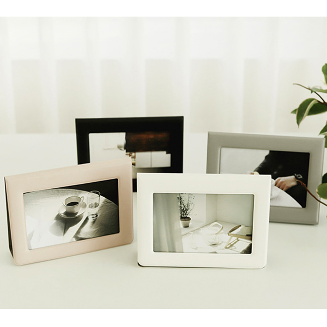 Premium PU leather two ways magnetic picture frame