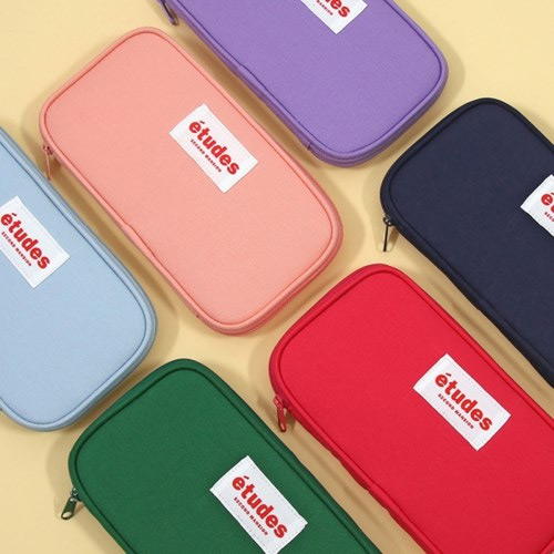 Etudes zip around fabric pencil case pouch
