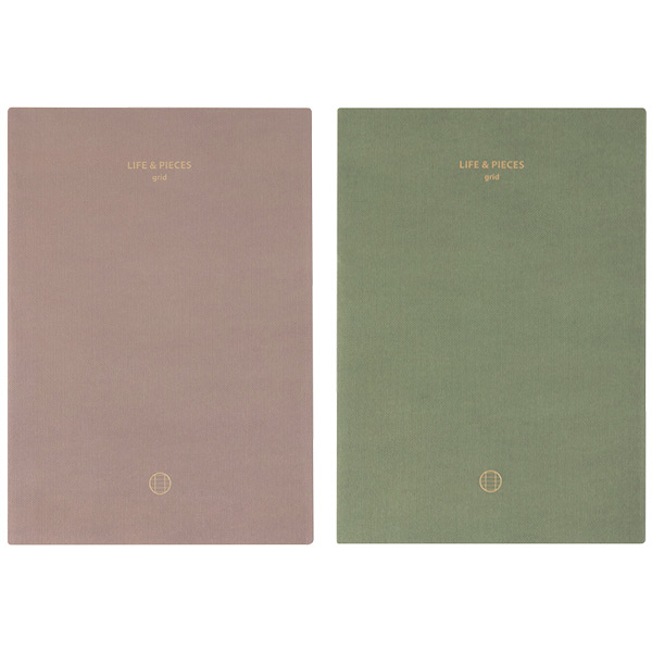 Life and pieces large grid notebook