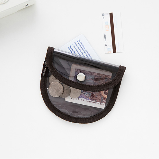 Livework Coi clear PVC snap button card case wallet