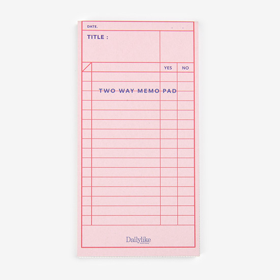 Dailylike Checklist two way memo writing notepad