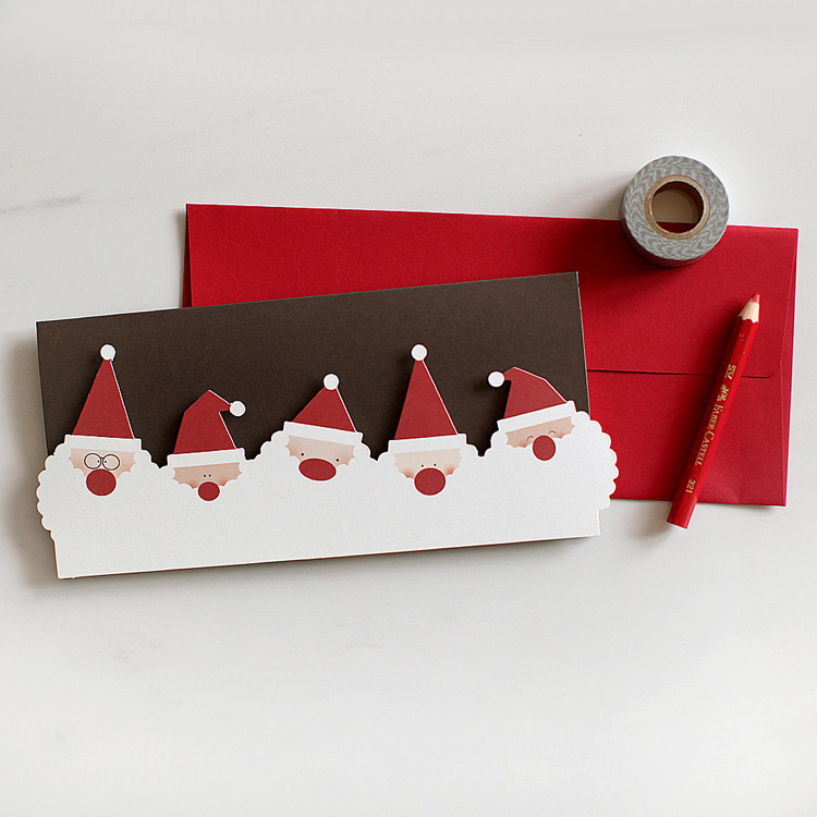 DBD Santa Village Christmas card with envelope