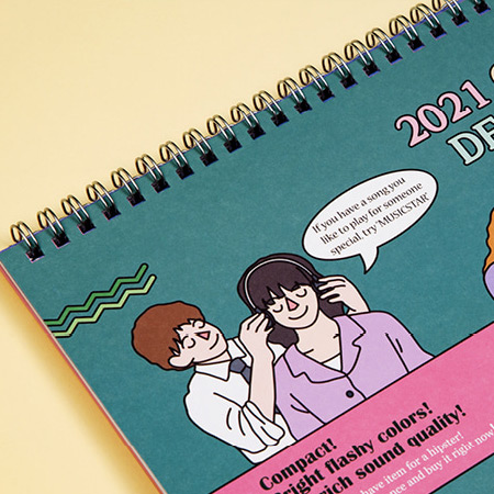 220gsm paper - Ardium 2021 Color point monthly desk calendar