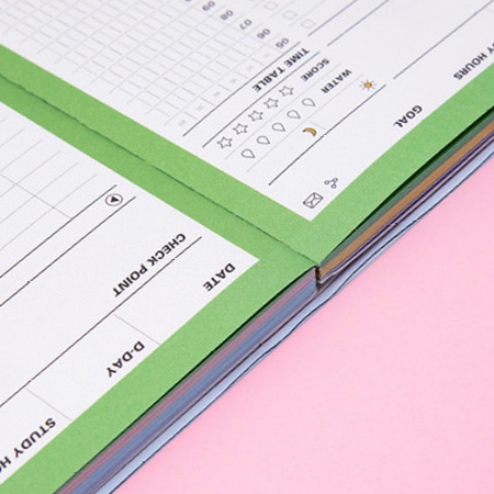 Opens flat - Ardium Color point smart dateless study planner