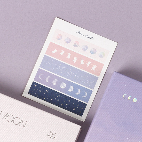 Comes with a sticker seal - Dash And Dot Moon special dateless weekly diary planner