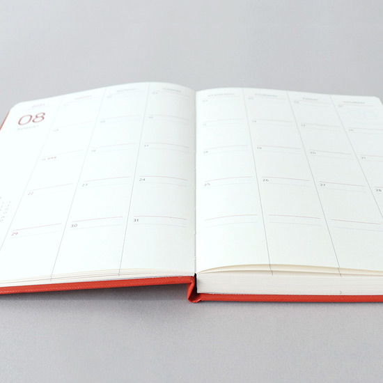 Opens flat - Indigo 2021 Prism dated monthly planner notebook