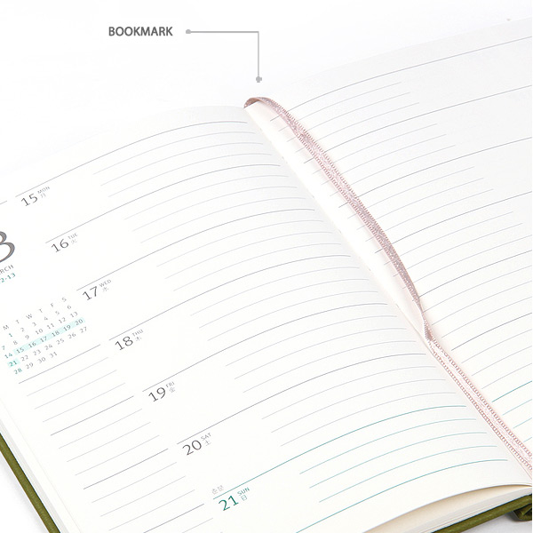 Ribbon bookmark - MINIBUS 2021 Traveler's dated weekly diary journal