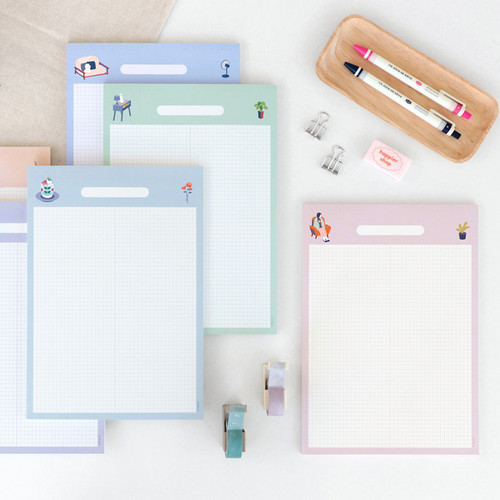 ICONIC Haru B5 size grid notes memo notepad - Fallindesign