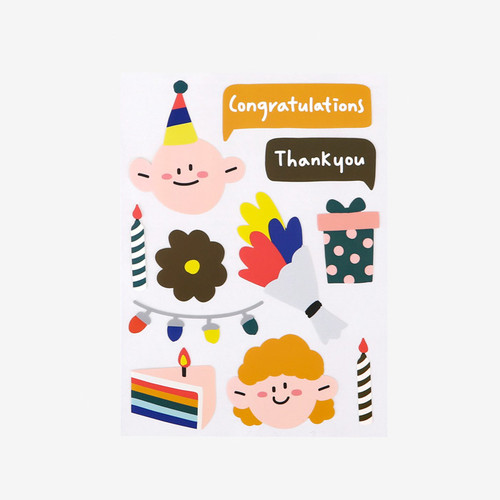 Mini Congratulations Sticker Dailylike Congratulations removable paper deco sticker