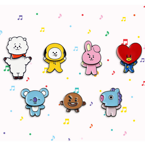 BT21 Swing pin badge- Fallindesign.com