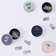 Round Tin Case Steel Bookmark Set