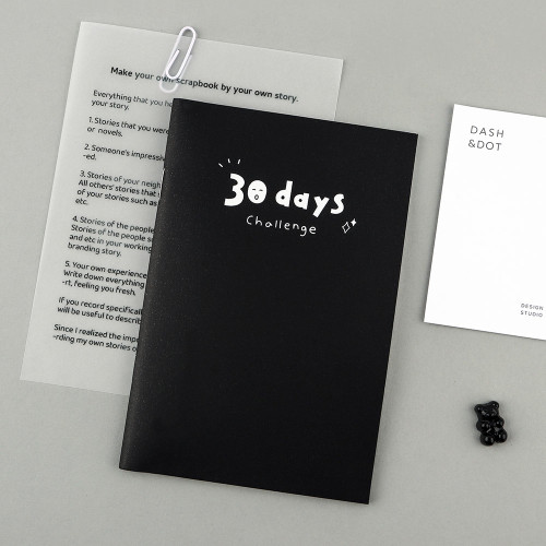 Dash And Dot Little Rough 30 Days Goal Tracking Notebook
