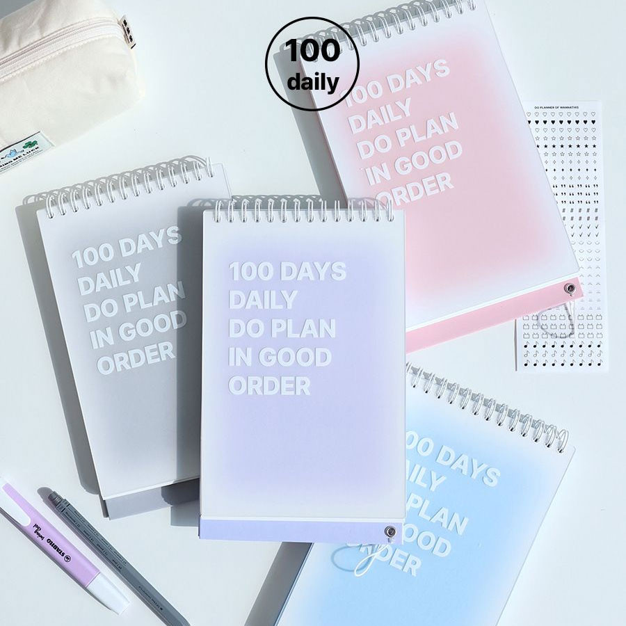 DO 100 Days Dateless Daily Desk Study Planner