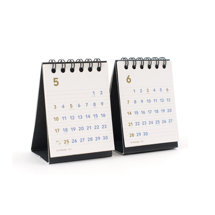 2026 Lined Tiny Desk Calendar Set of 2