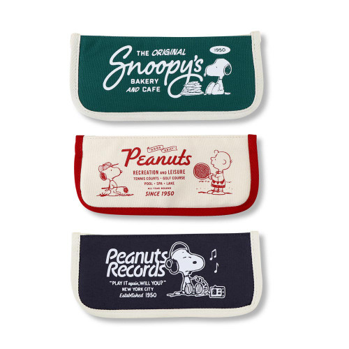 PEANUTS Snoopy Vintage Flat Zipper Pencil Case
