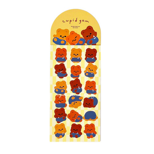 Overalls Sticker Cute Overalls Cupid Bear Paper Stickers | pureureum design