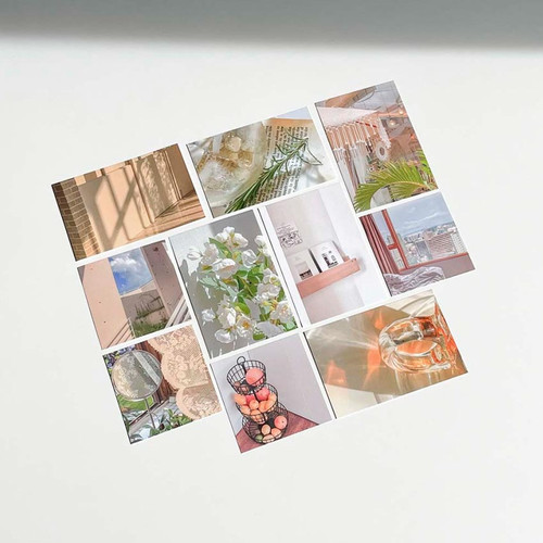 Mingkit Beige Aesthetic Stickers: 10 Count & beige Mood