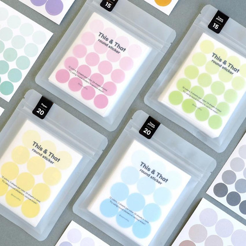 Round Stickers Variety Pack: Paper & Clear, Planner & Craft