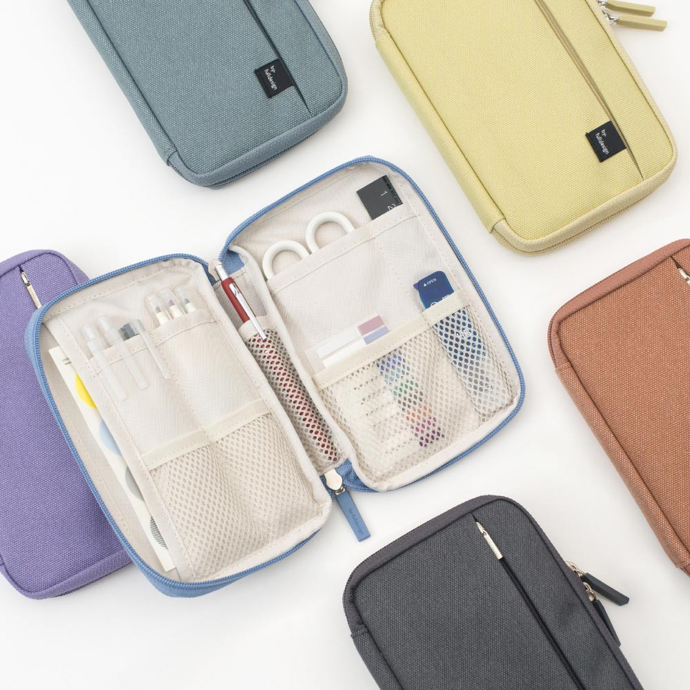 Multi Pocket Stationery Organizer Zipper Pouch