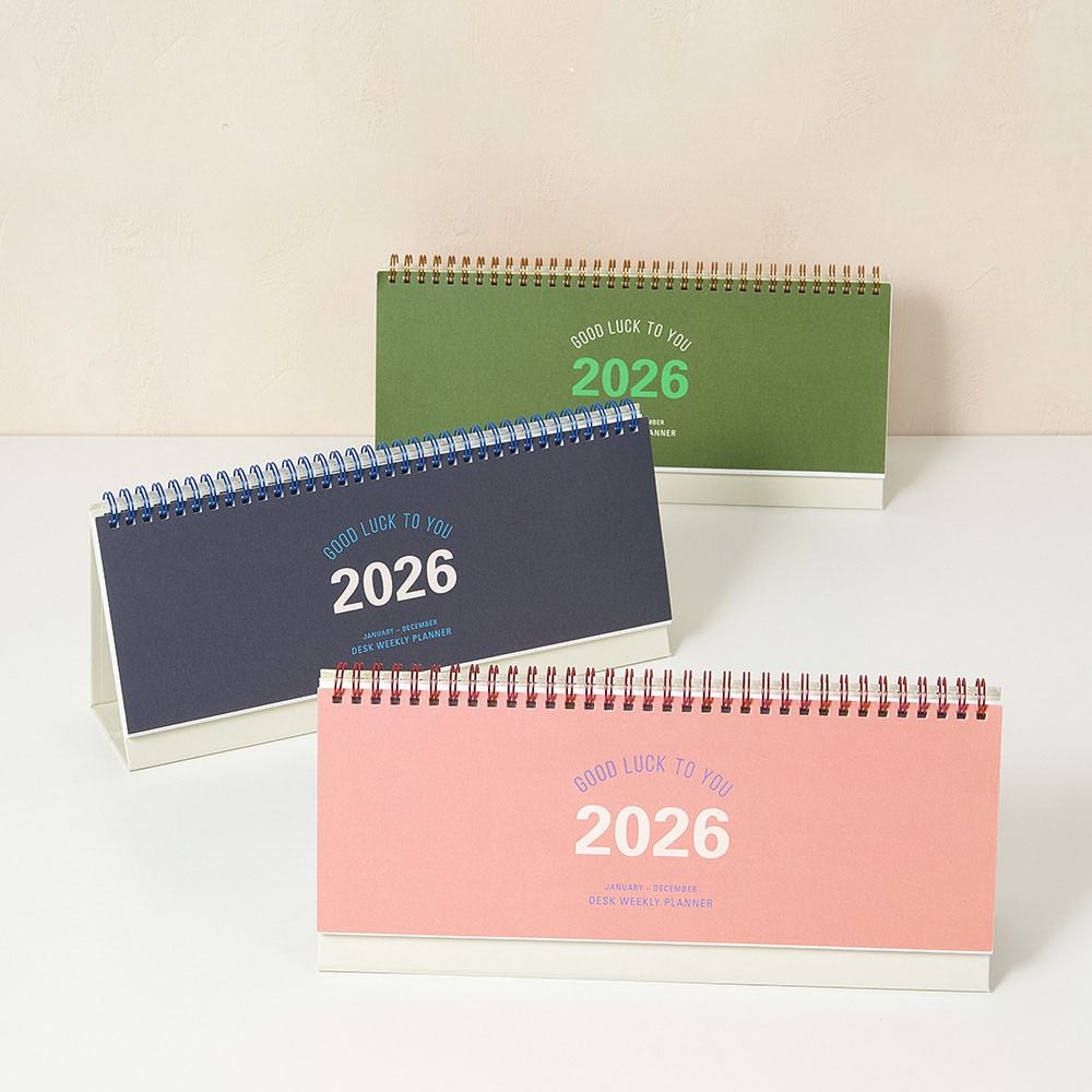 2026 Good Luck To You Weekly Desk Planner