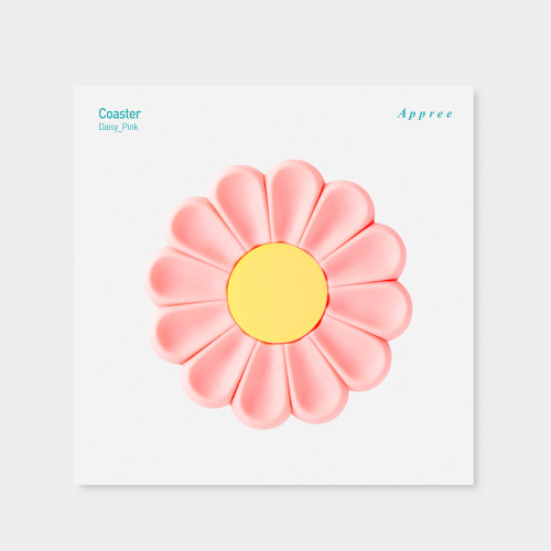 Pink Daisy Coaster | Appree 3D Flower Silicone Cup Mat