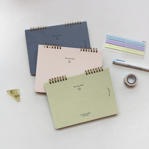 Weekdays Ring 2026 Weekly Planner | O-Check Ring Week Time Tracking Diary