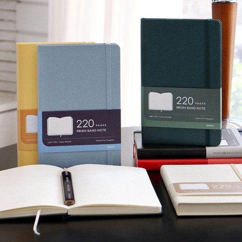 Prism 220 Pages Hardcover Lined Notebook | A5 & Band Closure