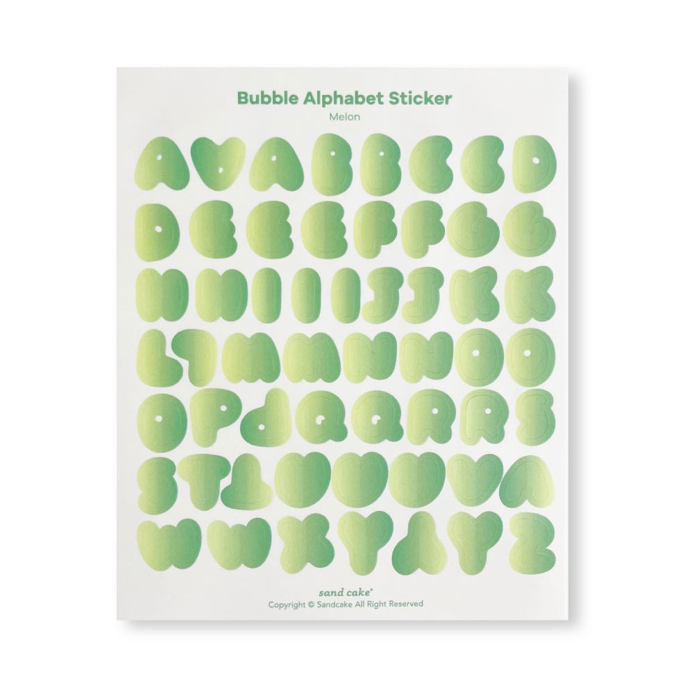 Mellon Bubble Alphabet Sticker