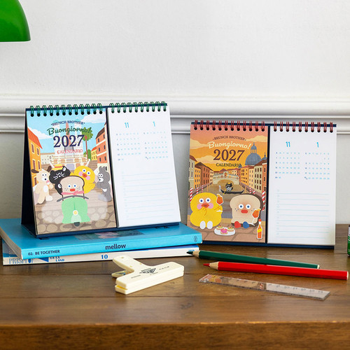 ROMANE 2027 Brunch Brother Buongiorno Desk Calendar